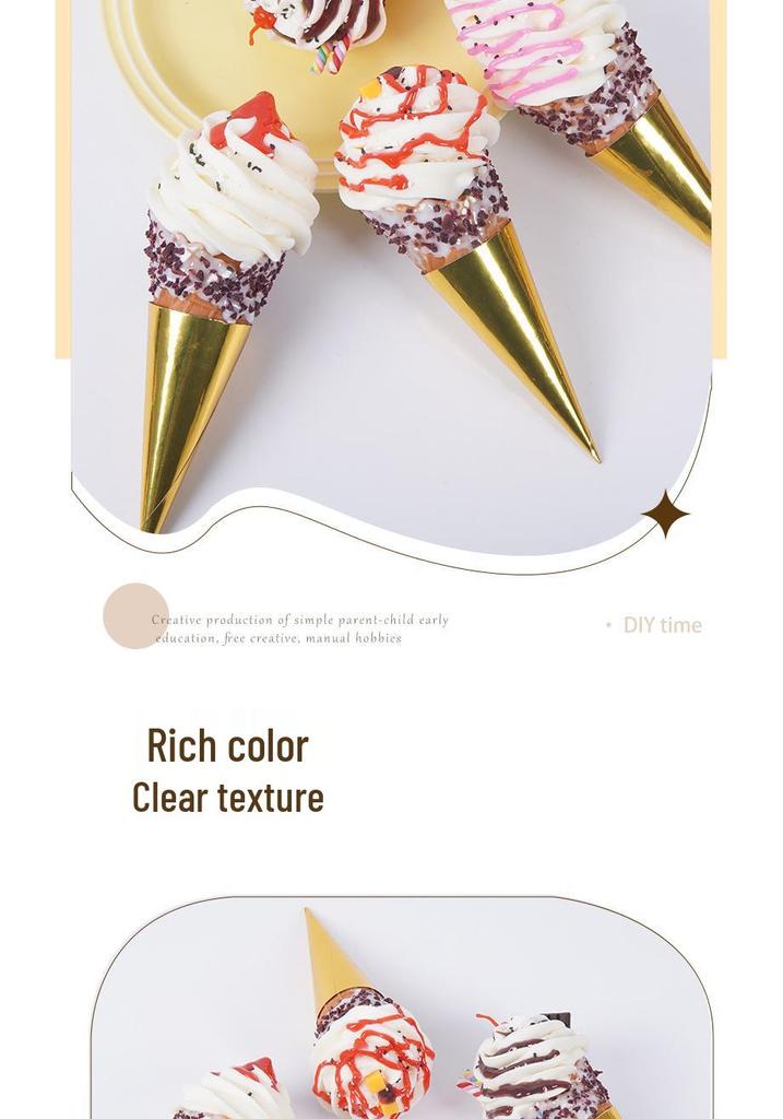 Simulation Hot Milk Treasure Ice Cream Cone Toy Decoration
