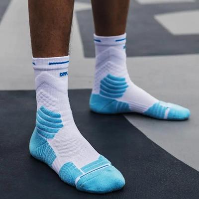 Corrida 2.0 Calzini da Basket Sportivi da Uomo a Collo Alto Asciugamano Fondo Pratico Professionale a Tubo Lungo a Mezzo Polpaccio Elite Spessi da Corsa