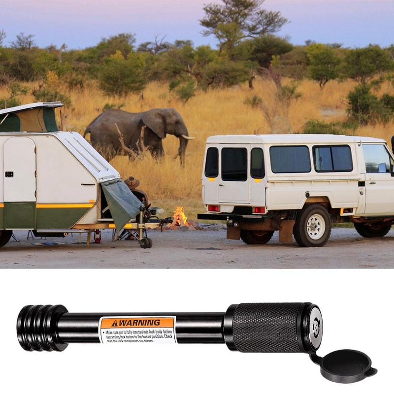 Car Trailer Lock With Keys 5/8 Metal Trailer Hitch Pin Lock Waterproof Hitch Pin Lock Auto Receiver Lock Trailer Coupler Lock
