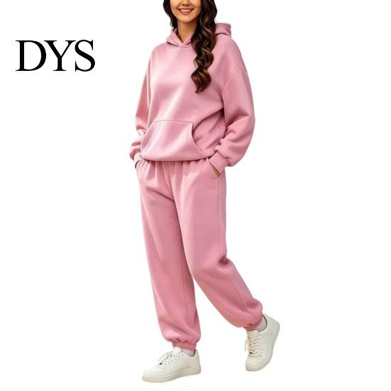 Gym Workout Clothing Women's Two Piece Tracksuit Set, Long Sleeve Hoodie & High Waisted Soft Set Joggers Sweatpants, Casual Sportswear Matching Outfit