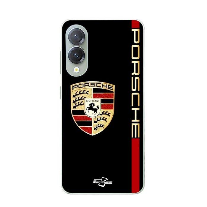 Coque de téléphone - MANIACASE - Samsung Galaxy S25 Edge - Silicone - Souple - Rouge et dorée