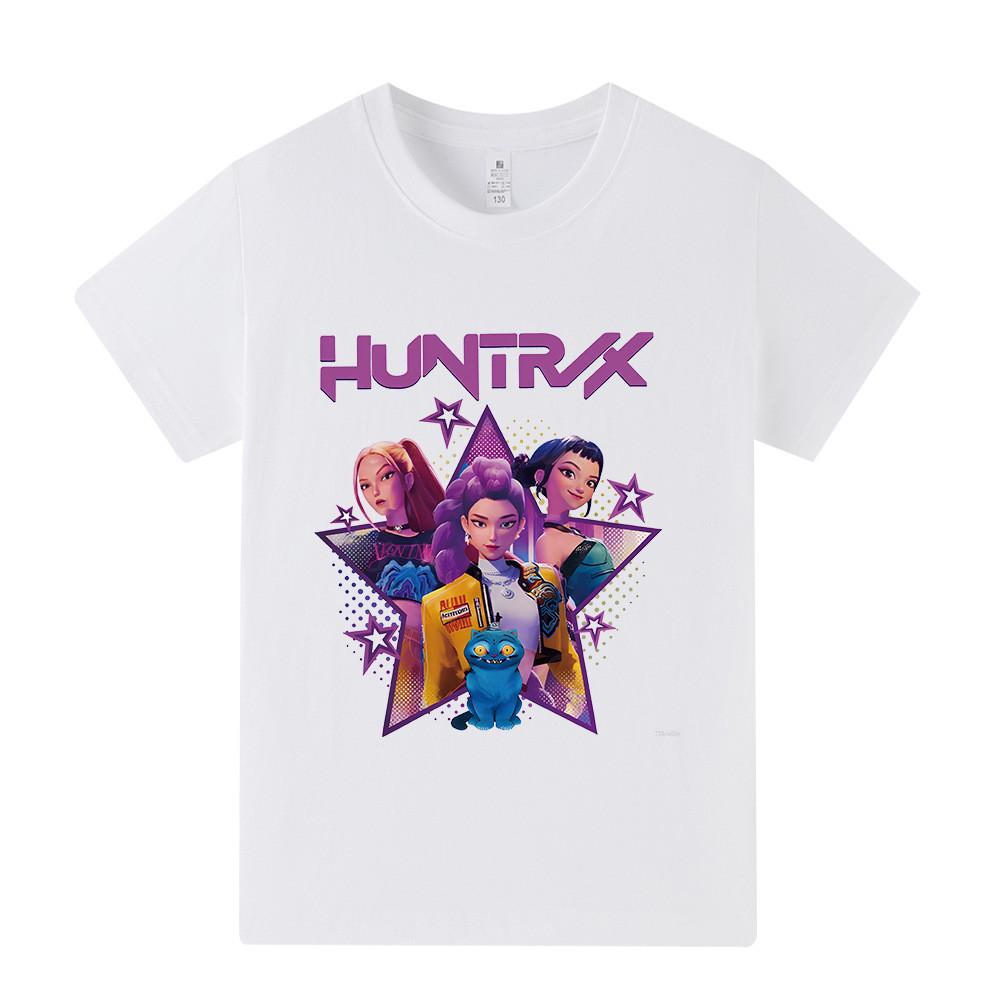 A1220 Kids Boys Girls Kpop Rumi Zoey Mira Print Short Sleeves T-shirt