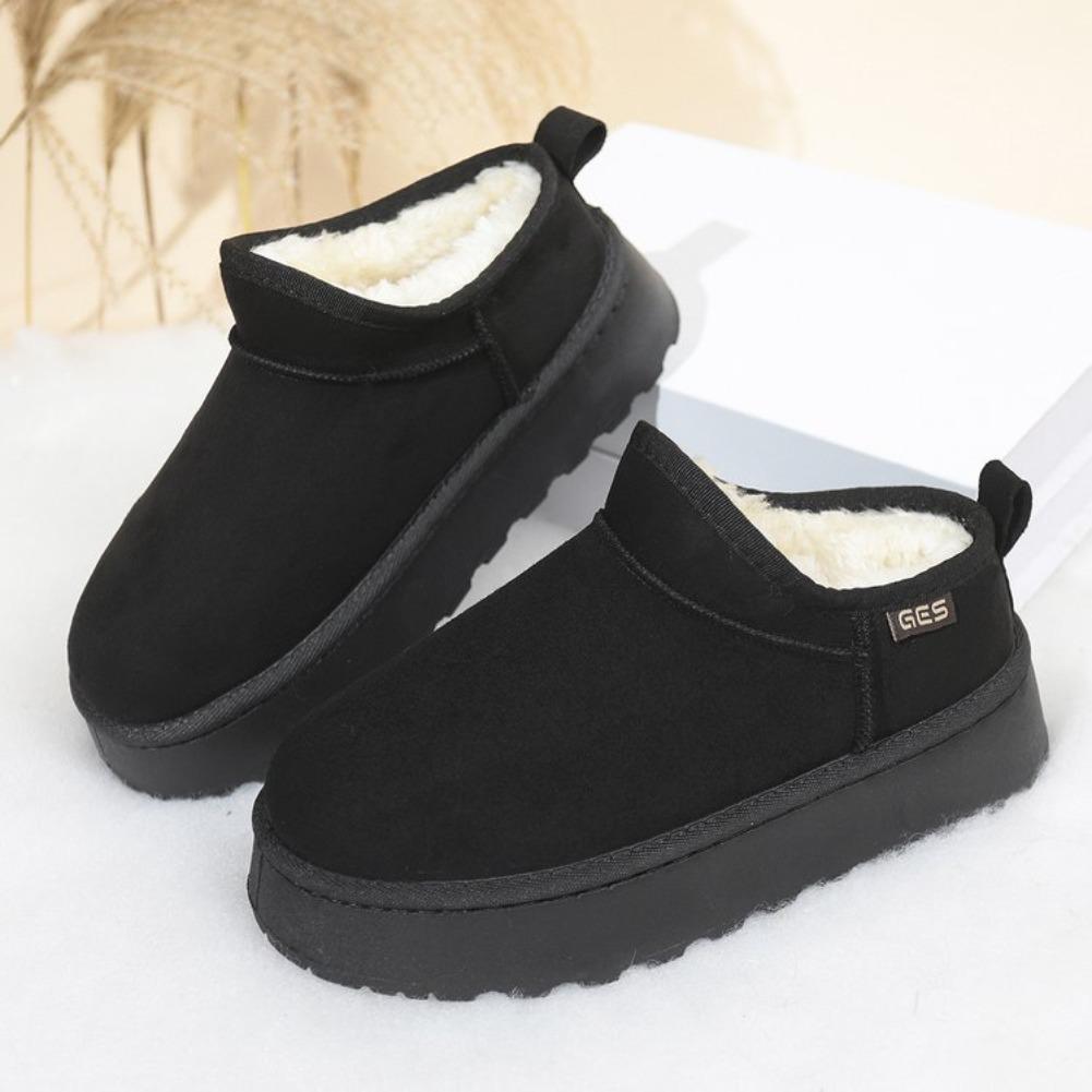 Winter  Warm Boots Fur Women's Snow Boots Thick Bottom Warm Boots Men's and Women's Winter Short Boots Large 43 Fashion