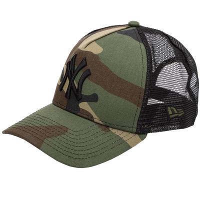 New Era New York Yankees Clean Camo Trucker Cap, Mens Black Cap