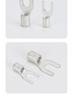 Grade A Fork & U-shaped Tin-Plated Copper Crimp Terminals - Purple, Cold Crimp, Thickened
