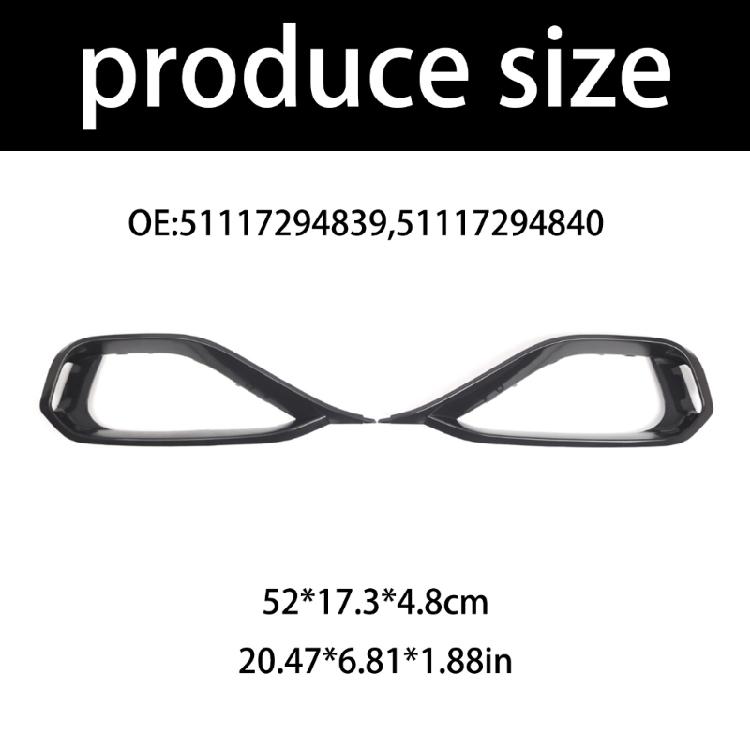 Replacement Fog Light Frame Cover Bumper Trim Auto Accessories Front Fog Light Trim Cover for F32 F33 F36 2014-2020