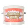 High Quality Custom Hip Hop Jewelry Gold Plated Iced Out Grillz Top and Bottom Grillz for Teeth Mens Diamond Grills Body Jewelry
