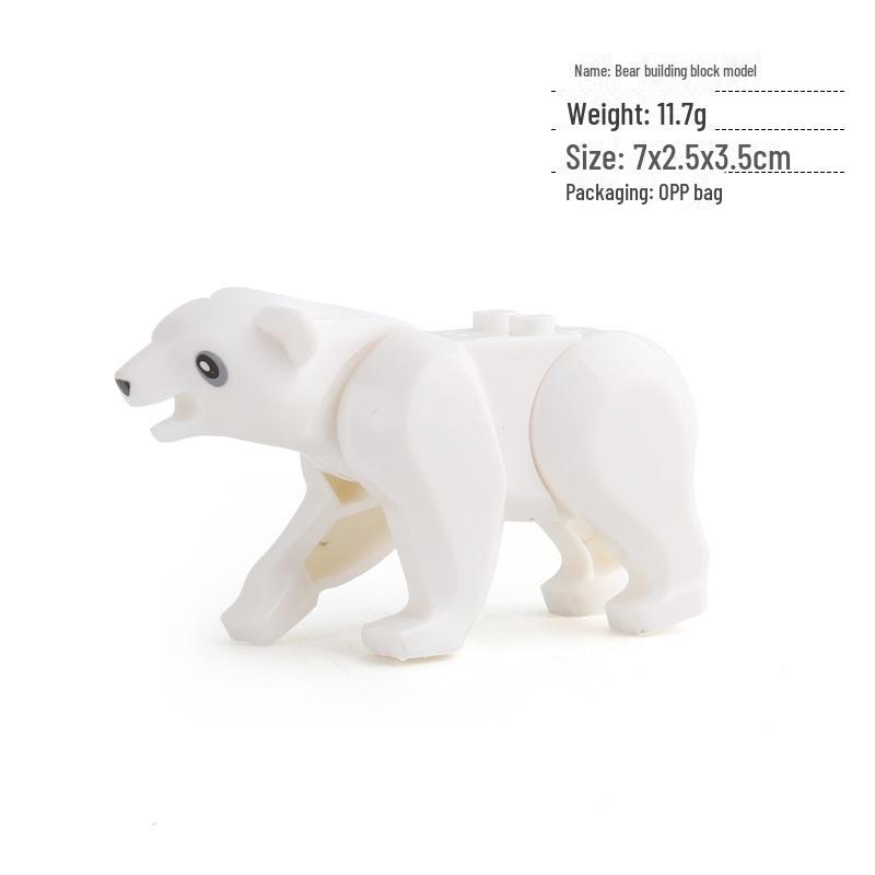 JLB Animal Assembly Puzzle and Building Blocks Gift Set: Giraffe & Polar Bear Variety