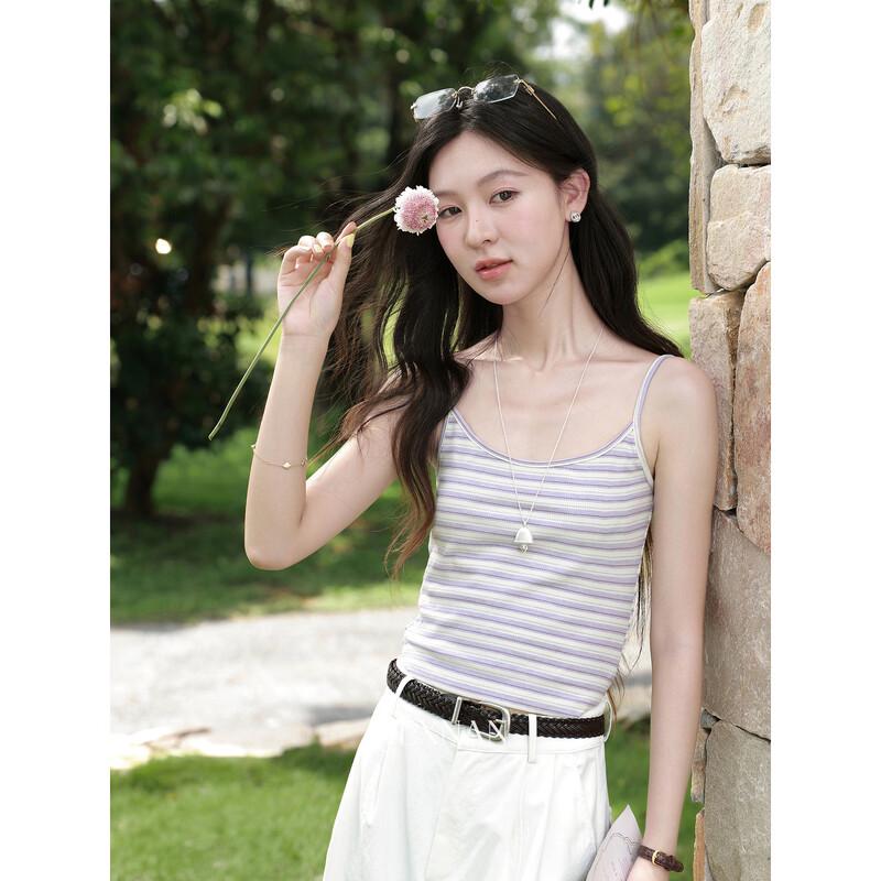Luxiangnan Women s Striped Camisole M