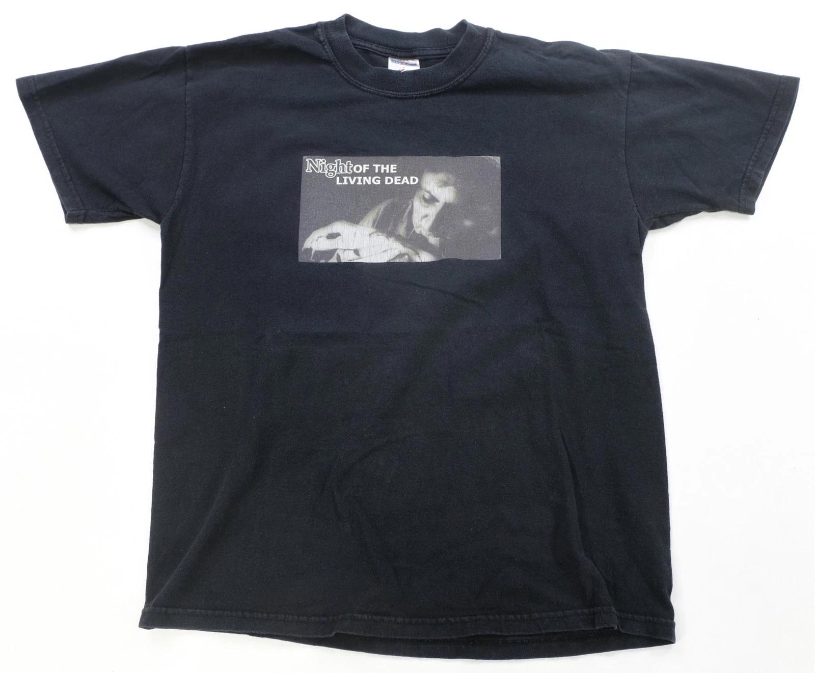 Rare VTG Night of the Living Dead Horror Movie Graphic T Shirt 90s Film Black M S