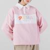 Puma Logo Print Color Block Long Sleeve Polo Shirt Women Tops Pink 536093-16