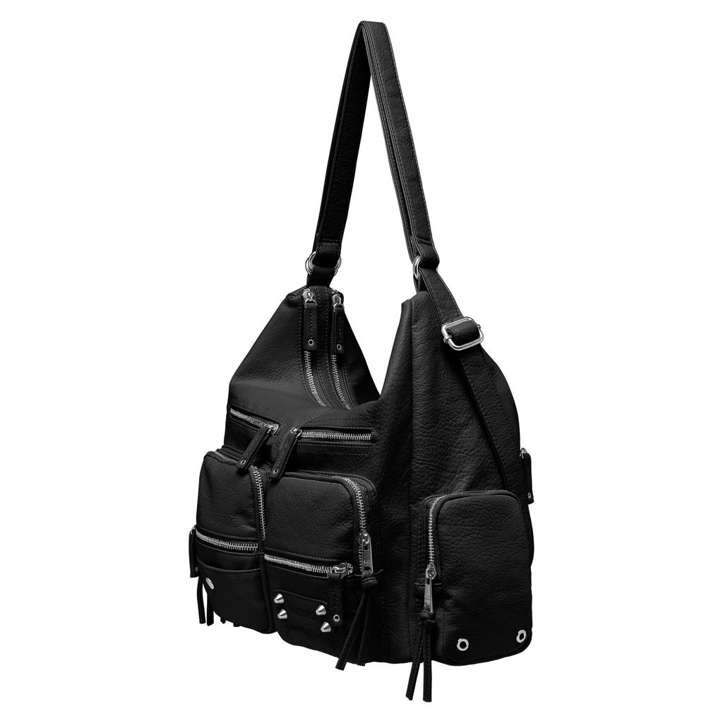 Black Purple Leto Multi Cargo Bag _Black
