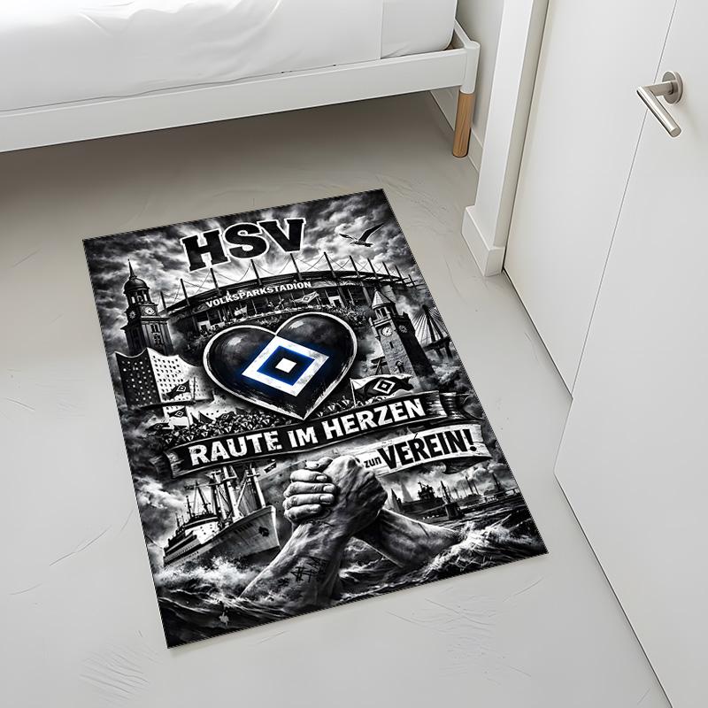 Hamburger SV (14) Rug Suitable For Living Rooms Bedrooms Computer Rooms Dining Areas And Placement Under Tables And Chairs Also An Ideal Choice For Of