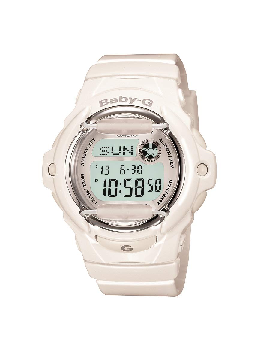 

Часы Casio Women s Baby G Quartz с ремешком из смолы, белые