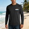 Herren Langarm Outdoor Hemd UPF50 Plus Sonnenschutz Atmungsaktiv Leicht Lockerer Schnitt Schnelltrocknend Sommer Freizeit Oberteil
