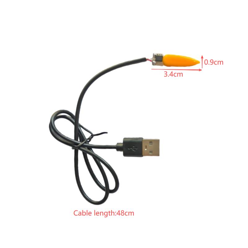 USB Interface DC5V 1800K LED Flash Candle Light Edison Flame Filament Table Lamp for Events Parties