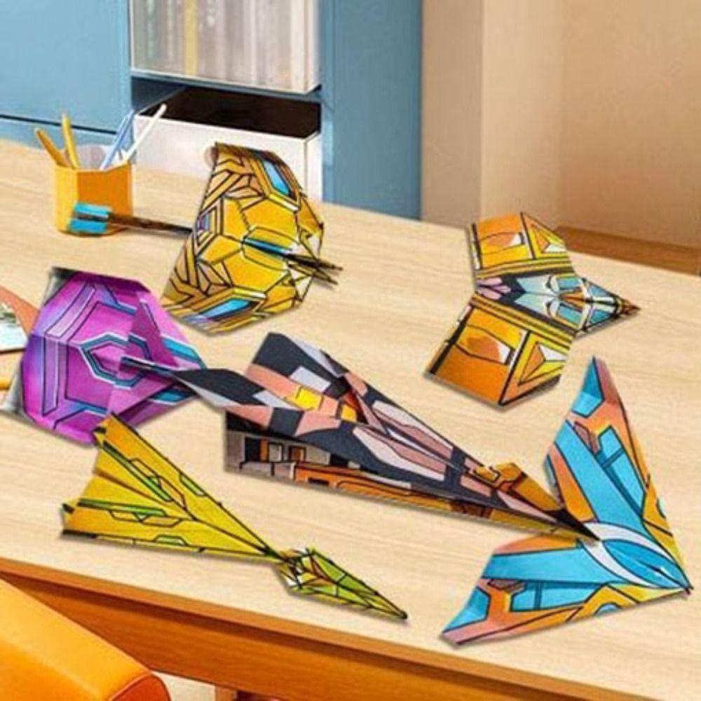 Montessori Origami Airplane Set DIY Aircraft Educational Toy  for Children Toddler Kids