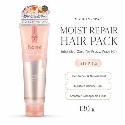 &honey Melty Moist Repair Haarmasker 1.5 hydraterend anti-frizz masker voor weerbarstig haar, 130 g