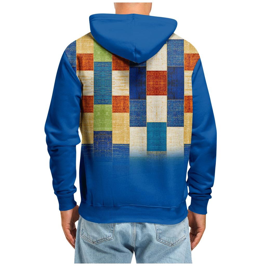 Maglione con cappuccio a maniche lunghe da uomo e da donna con stampa alla moda