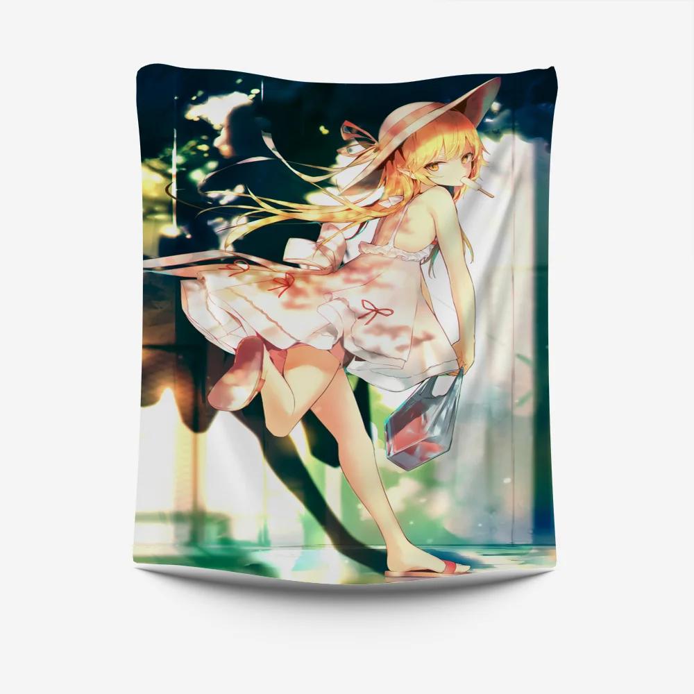 Anime Action Heroine Tapestry Dynamic Battle Scene Design Perfect for Fan Room Decor Large Wall Hanging Artwork
