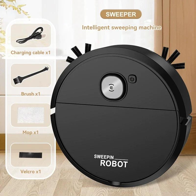 Smart Sweeping Robot 4000Pa 3 In 1 Vacuum Cleaner Strong Suction Easy To Use Floors Pet Hair Silent Home Cleaning Machine