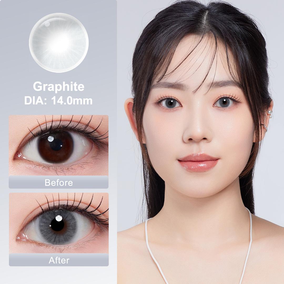 

0~-6.50 Цветные контактные линзы Magister 14 мм Коричневые/серые Натуральные контактные линзы серии Queen 14mm