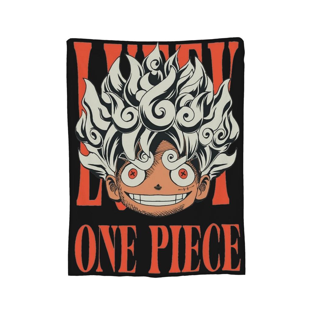 Luffy Gear 5 Anime Decke Flauschige Fantastische Weiche Überwurfdecke für Bettwäsche Lounge Textildekor,