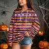 Kids Casual Halloween Print Hoodie for Holiday and Everyday Wear
