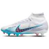 Zoom Mercurial Superfly 9 Elite SG-Pro AC Comfortable Non-Slip Durable Football Shoes Unisex Football Shoes White Blue DJ5166-146