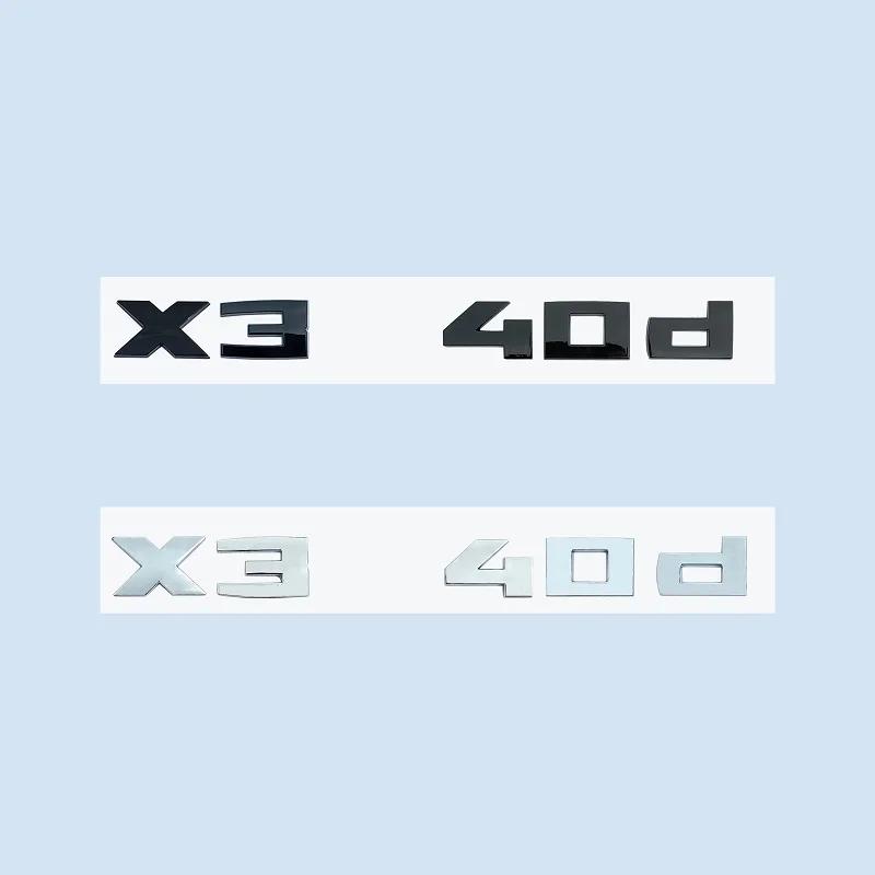ABS Chrome Black 2.6cm M X3M40i X3M40d M40i M40d X3 NumbersABS Emblem for BMW X3 SeriesF25 G08 G45 Car Trunk Badge Logo Sticker