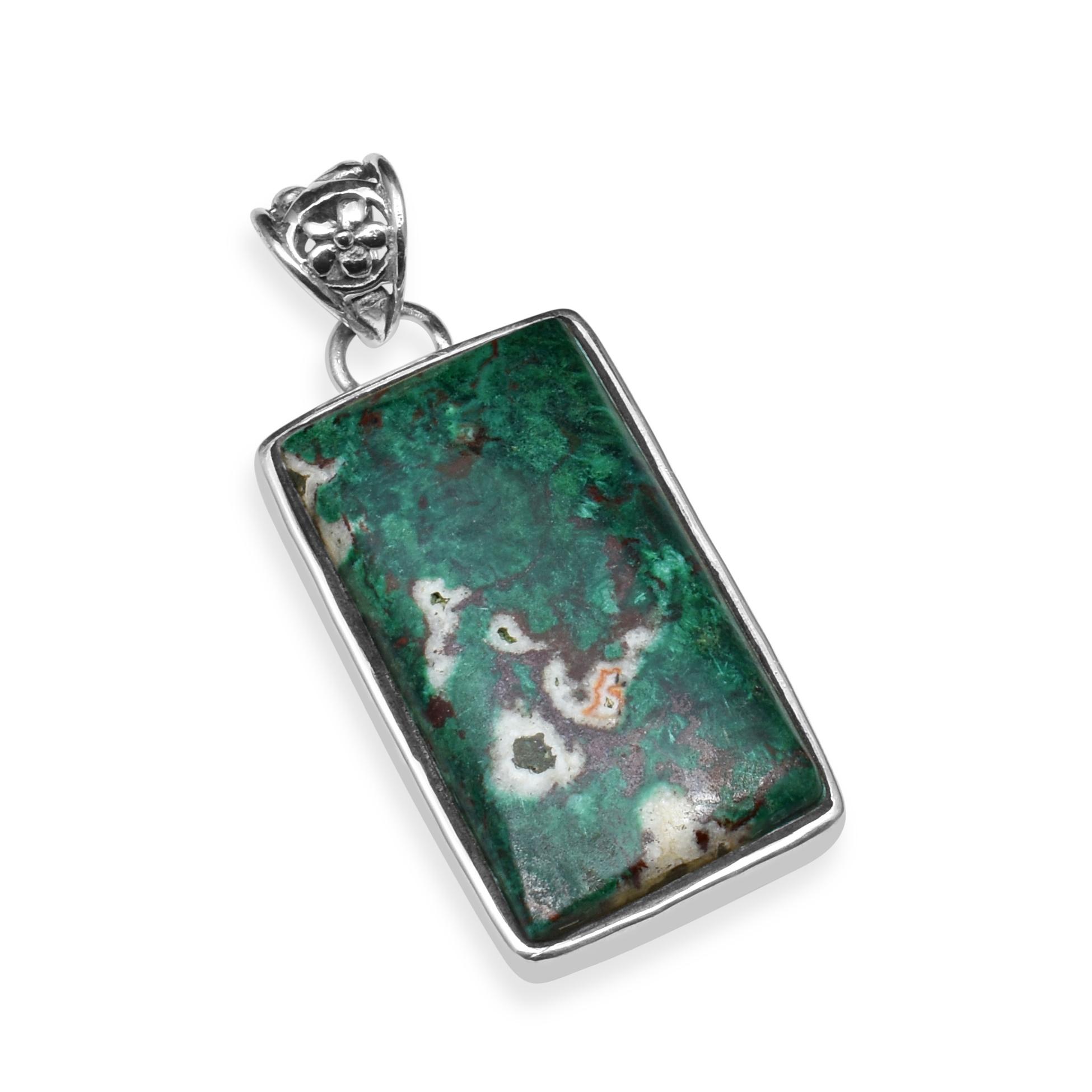 

Подвеска квадратной формы ручной работы из стерлингового серебра 925 пробы с шаттукитом для женщин и девочек