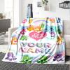 Name Custom CARE BEARS Print Flannel Blanket High Quality Warm Comfortable Cover for All Seasons Perfect for Gifts Home Decor