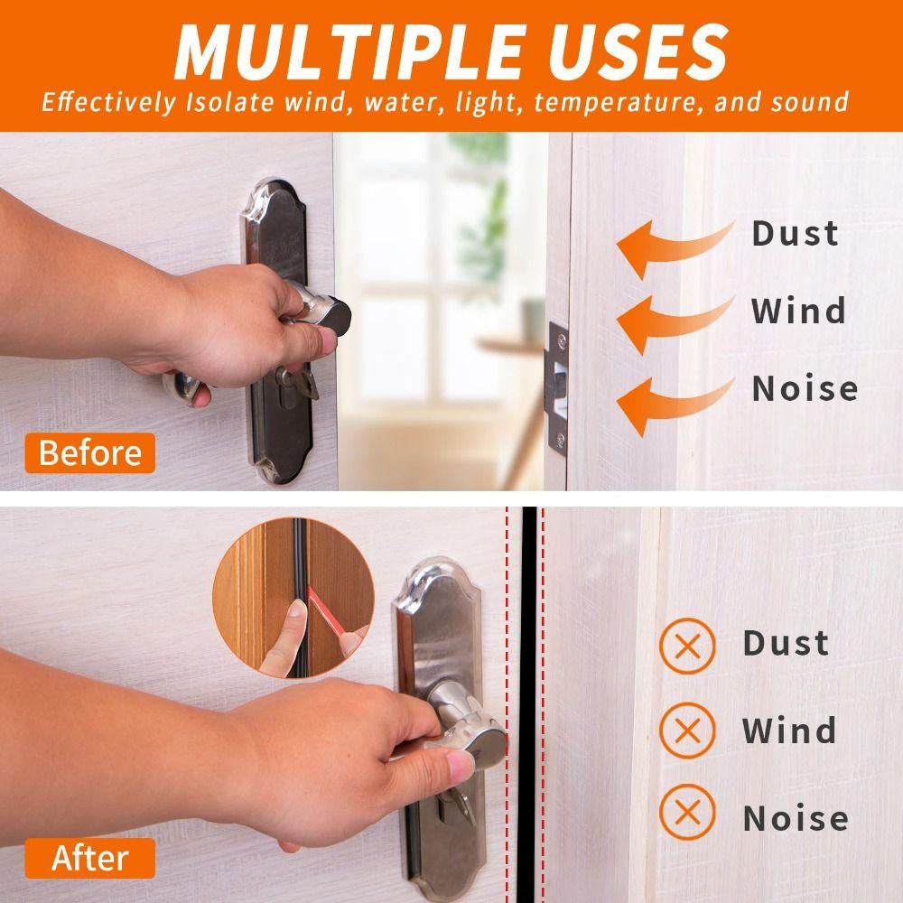 6M Door Frame Insulation Self-Adhesive Door Joint Sealing Strip High Quaity Door Seal Strip  Car