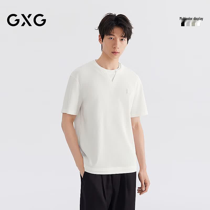 GXG Men s Faux Layer V-Neck Textured Short Sleeve T-Shirt L