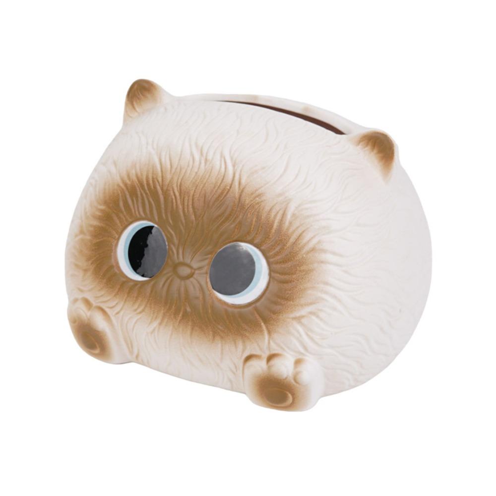 Modern Cat Tissue Box Ceramic Napkin Dispenser Storage Tube Towel Organizer  Living Room