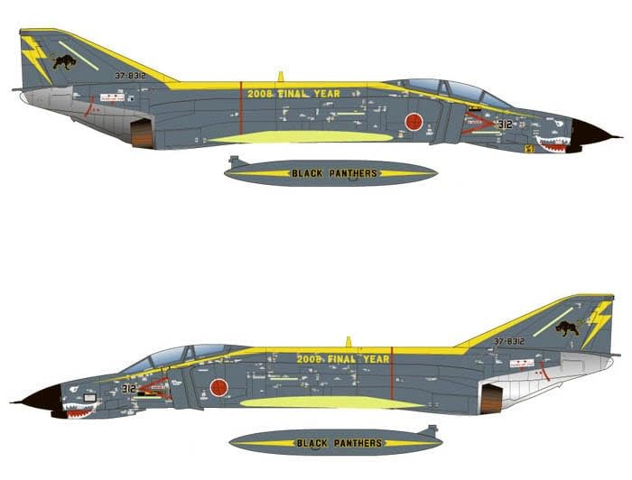 PLATZ 1/72 Scale JD-37 Decals for the JASDF F-4EJ Kai 3rd Air Wing, 8th Squadron "Black Panther" Plastic Model Kit