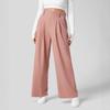 Women's High Waist Pleated Wide Leg Dress Pants Solid Color Office Business Trousers With Side Pockets