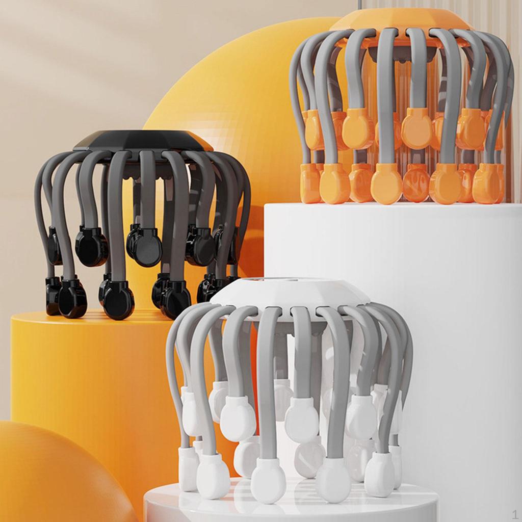 Head Massager Easy Use Gift Relaxation 5 Adjustable Modes Soft Octopus Claws