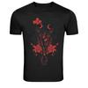 Dark Skeleton Cross Roses Gothic Horror Art T-Shirt