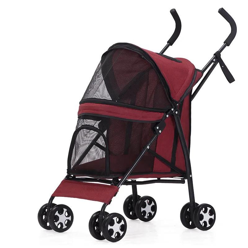 Pet Trolley Foldable Go Out Dog Cart Cat Bag Breathable Pet Scooter