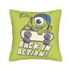 Mike Wazowski Monsters University Square Pillow Case Monsters Inc Cushion Covers Zipper Decorative Pillowcase for Sofa xcm