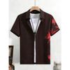 2026 Men's Spring New Short-Sleeved Shirt Plant Flowers HD 3D Printed Shirt Hawaiian Beach Party Clothes Men's Quick Drying 5XL