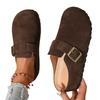 A New Style of Women's Casual Shoes with Thick Soles and Half Slippers, One Foot