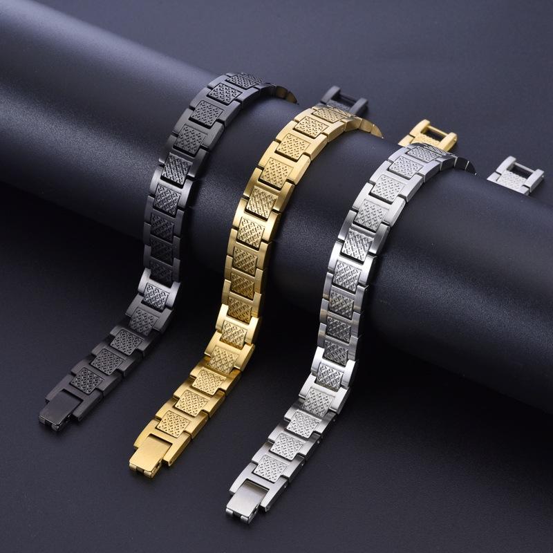 Hot Selling High-quality French Crocodile Pattern Bracelet with 18K Gold-plated Adjustable Non Fading Men's Titanium Steel Bracelet