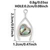 2pcs Various Shape Abalone Shell Trendy Square Oval Rectangle Stainless Steel Charm For Jewelry Making Supplies DIY Pendant Bulk