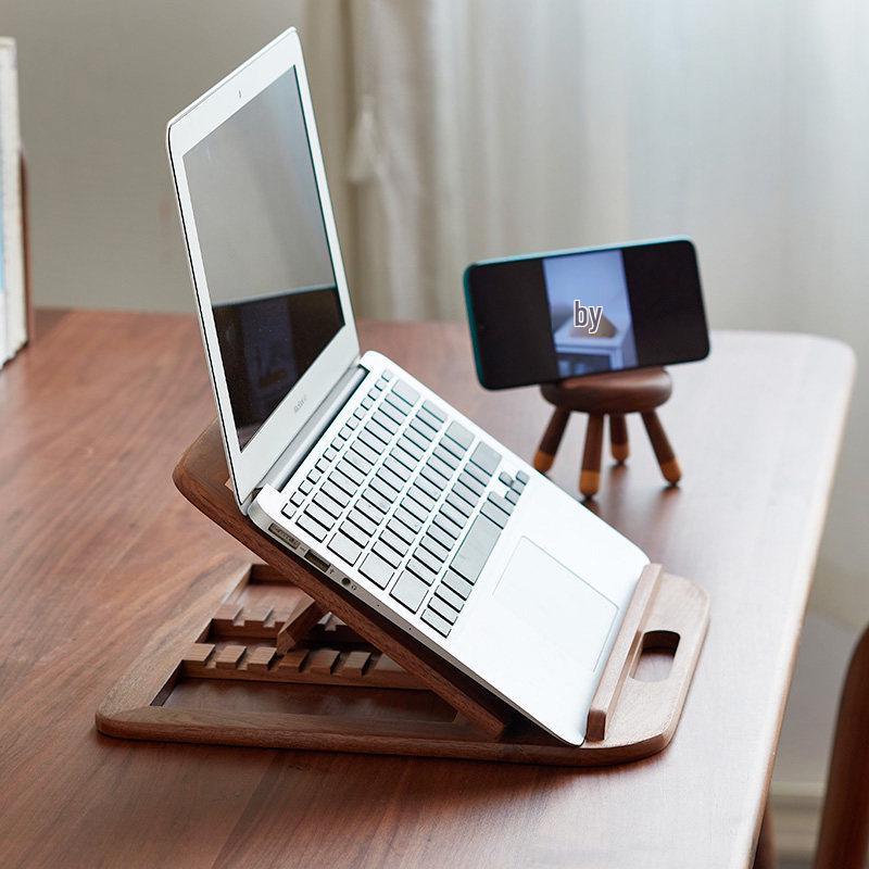 Tragbarer Klappständer aus Massivholz für Laptop & Tablet mit Kühlgitter