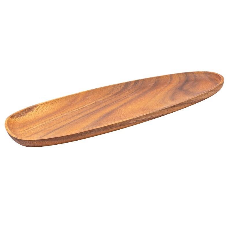 Acacia Wood Irregular Snack Serving Tray
