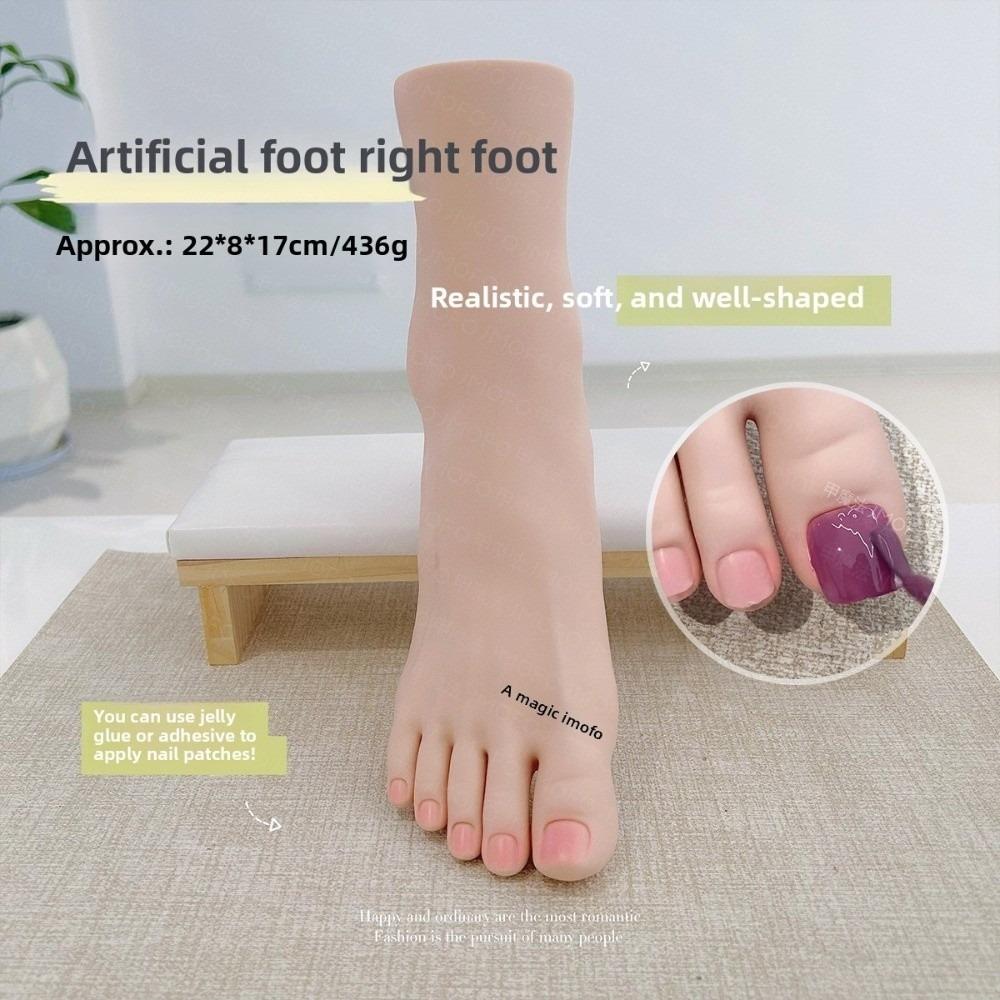 Novice Bendable Nail Simulation Practice Hand Silicone Nails Art Training Fake Hands Nail Plate Display Rack Soft