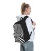 Black And White Striped Backpack Abstract Lines Stylish Backpacks Women Men Sport Pattern School Bags High Quality Rucksack