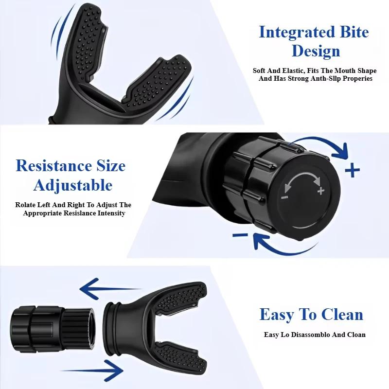 1Pc Adjustable Resistance Breathing Trainer For Lung Capacity Fitness Abdominal Exercise Portable Device
